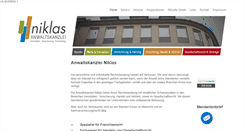 Desktop Screenshot of anwaltskanzlei-niklas.de