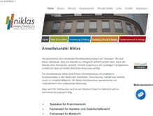 Tablet Screenshot of anwaltskanzlei-niklas.de